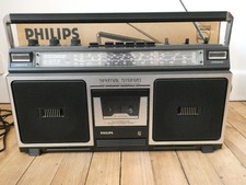 Poste radio-cassette Vintage PHILIPS D 8212/00  Spatial Stéréo avec CARTON