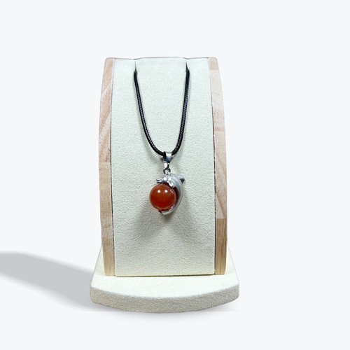 Pendentif cornaline dauphin - pendentif,