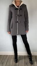 Manteau caban en laine CLAUDIE PIERLOT passementerie cuir -  Taille 38