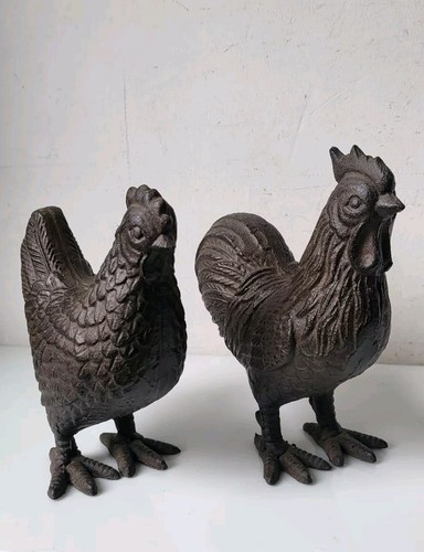 Poule coq fonte - poule, décoration