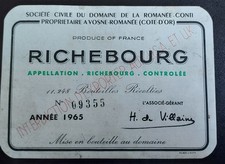 Etiquette Echezeaux 1969 DRC