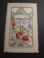 carte brodee panier de fleurs