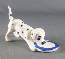 Les 101 dalmatiens - Figurine Jim - Chiot avec la tête dans sa gamelle collier v
