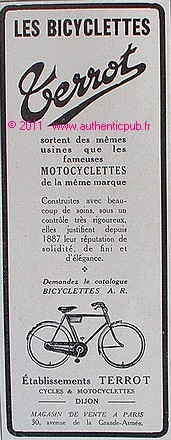 Publicite terrot bicyclettes - publicite,