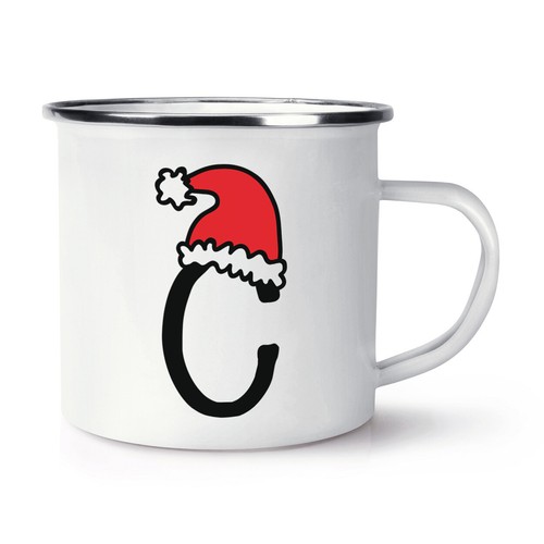 Lettre noël chapeau émail - c,