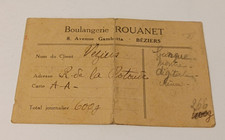 1941 carte ticket de