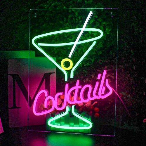 Cocktails néon enseigne - néon,