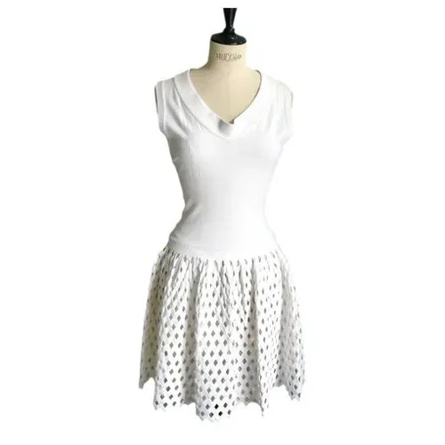 Alaia robe blanche portée - alaia, une