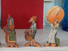 Jouet Ancien En Bois Figurine Personnage Vieux Metier Ancien Marché Santons 30s