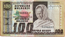 #16209 - Madagascar Billet 100 Francs UNC
