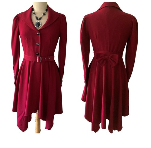 Manteau gothique rouge taille - manteau,