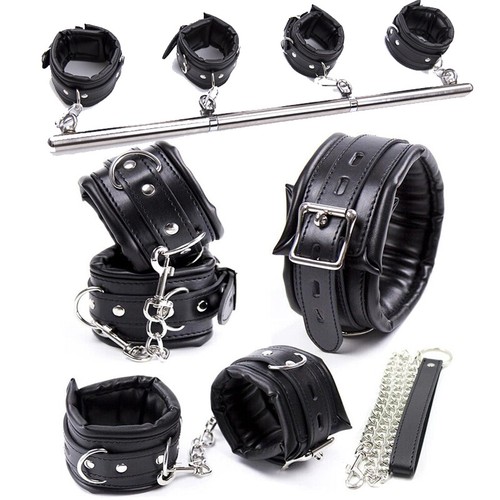 Cuir noir menottes poignet - menottes,