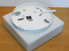 vintage LITA 1980 LAMPE PLAFONNIER CARREE verre blanc FRANCE losange MURAL mur