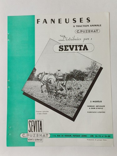 Prospectus années 50 - 2p.,