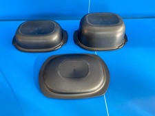 Lot 2 Cocotte Ovale Ultra Pro Tupperware 3,5 L + 2 L  avec  couvercle Noir Four