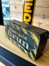 Boite métal Biscuit Brun Vintage objet publicitaire vintage