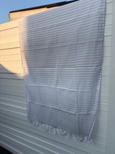 fouta serviette de plage grise 100 x 180 cm