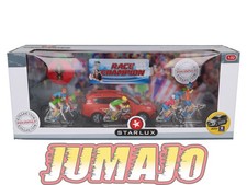 DIV49 VOITURE 1/32 STARLUX : Coffret Tour De France Peugeot 4007 + 7 Coureurs Cy