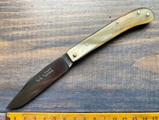 Ancien Couteau regional  TARRY LEVIGNE CORNE BLONDE  VINTAGE KNIFE MESSER