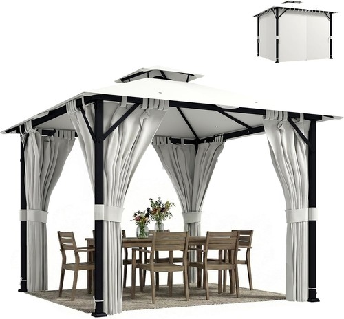 Tonnelle jardin 3x3m pavillon - jardin,