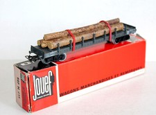 JOUEF HO 6550 / M 655 de 1959 WAGON PLAT RANCHER + CHARGEMENT BOIS, TYPE TP SNCF
