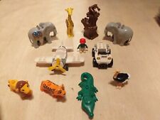 LOT DE LEGO DUPLO : SAFARI, CIRQUE, ZOO : 8 ANIMAUX, 2 VEHICULES, 1 PERSONNAGE