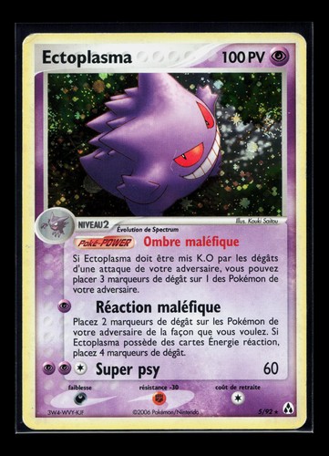Carte pokémon ectoplasma - carte, 5/92