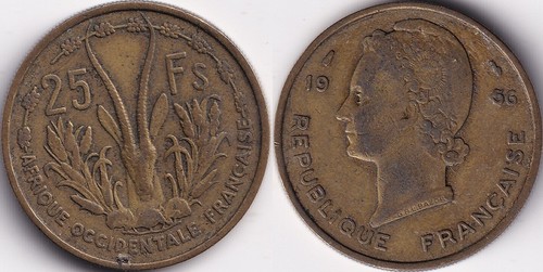 Francs 1956 afrique - 25,