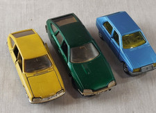 Lot de 3 anciennes voitures, Citroën GS, CX 2200, Visa, en métal, Norev Jet Car