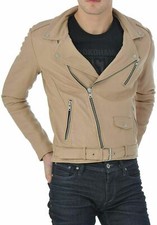 Veste en cuir de motard en