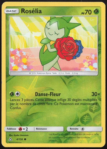 Carte pokémon rosélia - carte,