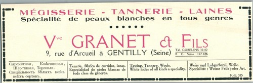 1928 granet fils mégisserie - granet,