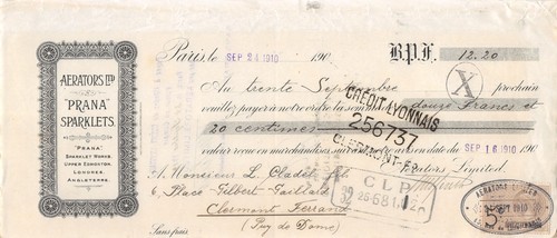 1910 prana sparklets paris - , a