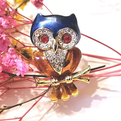 Broche vintage hibou - broche,