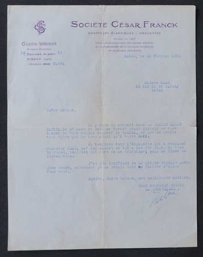 Facture paris 1932 - 1932, ste