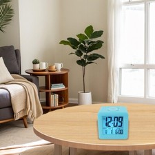 R??veil num??rique LCD carr?? recouvert de silicone ?? son fort pour enfants