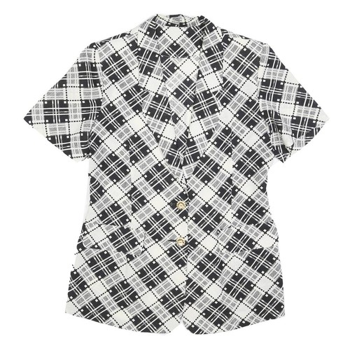 Veste boutonnée carreaux noir - veste,