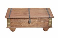 Indien grosse antike Truhe Kassette Box Messingbeschlag Gujarat .Luxury Park