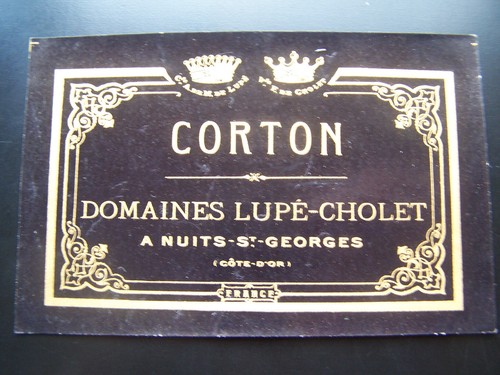 étiquette vin ancienne - , corton