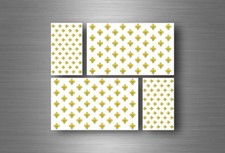 4x autocollant sticker voiture vinyl adhesif drapeau fleur de lys roi de france