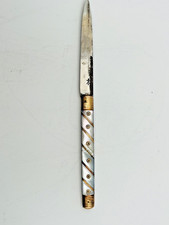 Couteau pliant ancien en nacre et or 14 carats – 680 002