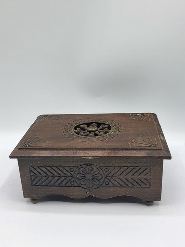 Boîte ancienne bois - boîte,