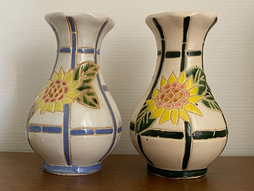 Paire petits vases vintage - paire, de