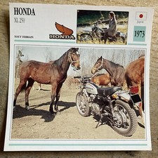 Honda 250 XL XL250 1973 carte moto collection Atlas Japon