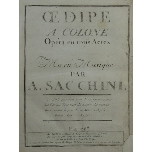 Sacchini antonio oedipe - sacchini,