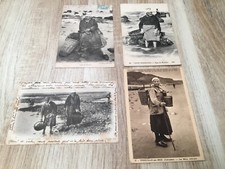 Lot de 4 cartes postales anciennes   Type de mouliere , pecheuse.  Lot 18