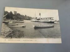 Ancienne Cpa Thonon Les Bains Arrivee Du Bateau Correspondance 1909