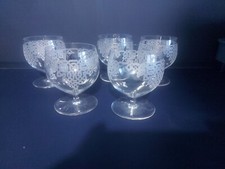 5 VERRES A EAU  EN CRISTAL 