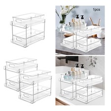 Étagère de cuisine sous évier, bacs de rangement à 2 niveaux sous l'évier,