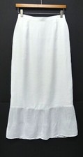 TB Jupe longue, MAISON 1.2.3, blanche, Lin coton, T 36, TBE